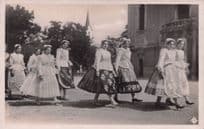 Hungary Young  Peasant Girls Of Kalocsa Costume Old RPC Postcard