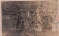 Hunting Party At Orangeville Canada Dead Elk Hunters Trophy Real Photo Postcard