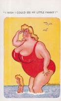 I Wish I Could See My Privates Too Fat Diet Overweight Comic Humour Postcard