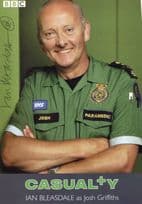Ian Bleasdale as John Griffiths BBC Casualty Hand Signed Cast Card Photo