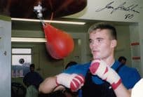 Ian Jacklin London Boxer Training At Gym Hand Signed Photo