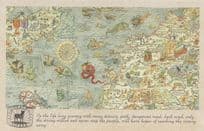 Iceland Finland Scandanavia Map Geography History Proverb Postcard