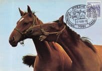Iffezheim German 1980 Horse Racing Show First Day Cover Postcard