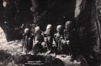 Igorote Skeletons Mummy Benguet Philippines Occult Antique RPC Postcard