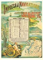 Impresa Di Navigazione Lado Macciore Boat Timetable Swiss Postcard
