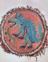 Indian Mexican Dragon Snake Dog Antique Museum Exhibit Postcard