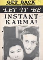 Instant Karma John Lennon Let It Be Get Back 3x Sheet Music