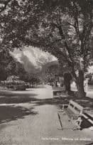 Interlaken Hoheweg Mit Jungfran Real Photo Switzerland Postcard