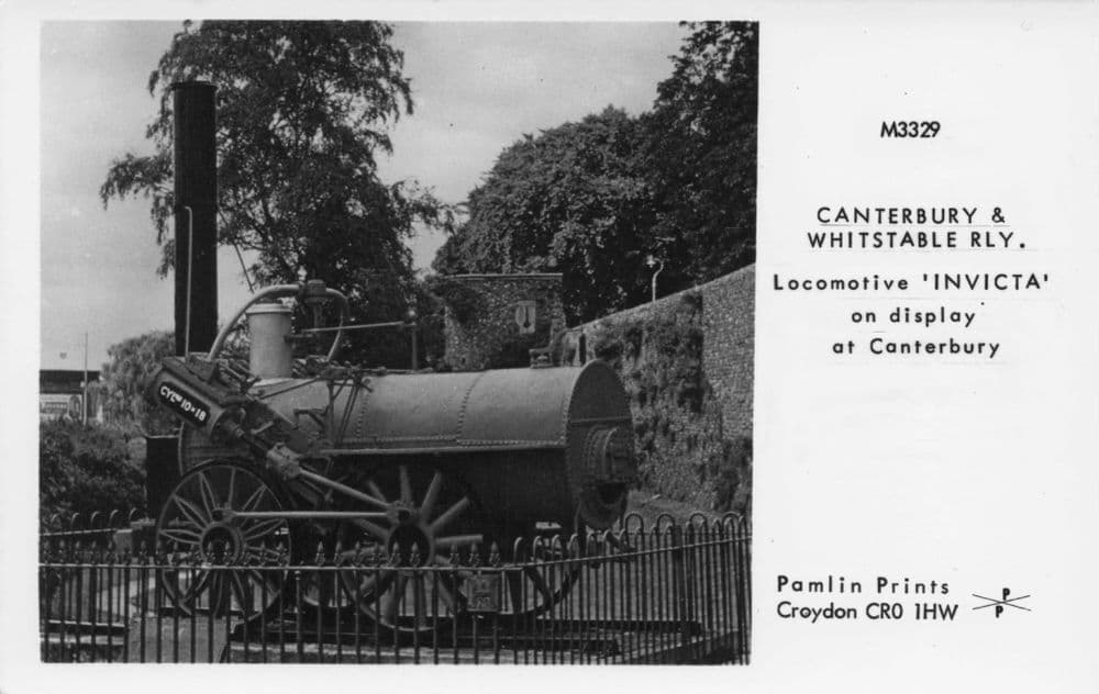 Invicta Train Invicta Train at Canterbury Station Pamlin Prints Railway RPC Postcard