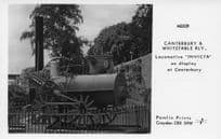 Invicta Train at Canterbury Station Pamlin Prints Railway RPC Postcard
