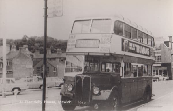 Ipswich 11 Rushmere School Old Bus Trumans Beer at Volvo Garage Suffolk ...