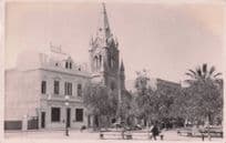 Iquique Chile Church Square Clock Old Postcard