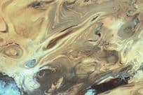 Iran Middle East Great Salt Desert Photo From Space Satellite Postcard