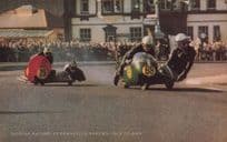 Isle Of Man Sidecar Ramsey Motorbike TT Race Racing Postcard