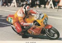 Isle Of Man TT Races Ian Duffus Motorcycle Postcard
