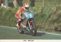 Isle Of Man TT Races Phil Mellor at The Bungalow Postcard