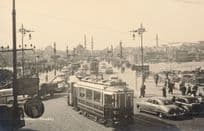 Istanbul Karakoy Tram Turkey Vintage Photo Postcard