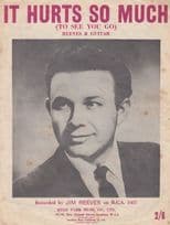 It Hurts So Much Jim Reeves 1950s Sheet Music