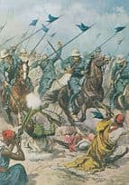 Italian Uniform Military Regiments 1912 Battle Painting Postcard