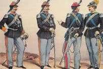 Italian Uniform Military Regiments Soldiers Battle 1863 Painting Postcard