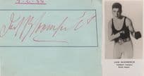 Jack Bloomfield Boxer 1935 Photo London Invitation & Signed Autograph