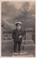 Jack Midget Dwarf Military Army Sailor Smoking Comic Old RPC Postcard