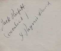 Jack Parfitt Payne's Band Hilton Multi Hand Signed Autograph Page