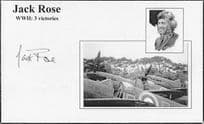 Jack Rose WW2 Dambusters Battle Of Britain Hand Signed Ephemera