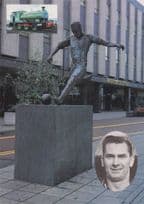 Jackie Milburn Statue Newcastle Football Marks & Spencers Train Postcard