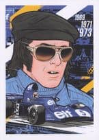 Jackie Stewart British GB Grand Prix F1 Motor Racing Driver Painting Postcard