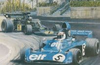 Jackie Stewart Tyrell Ford Emmerson Fittapaldi Monaco Grand Prix Postcard
