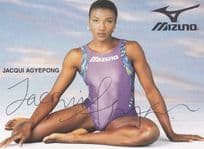 Jacqui Agyepong Hurdle Champion Olympic Games Athlete Large Hand Signed Photo