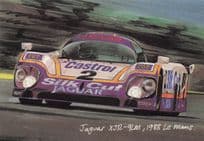 Jaguar XJR09LM Castrol Petrol Racing Car Le Mans 1988 Postcard