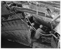 Jahazi Boat Ship Transport Repair Kenya African 9x7 Vintage Press Photo