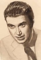 James Stewart Hollywood Film Actor Vintage Rare Old Hand Art Drawing