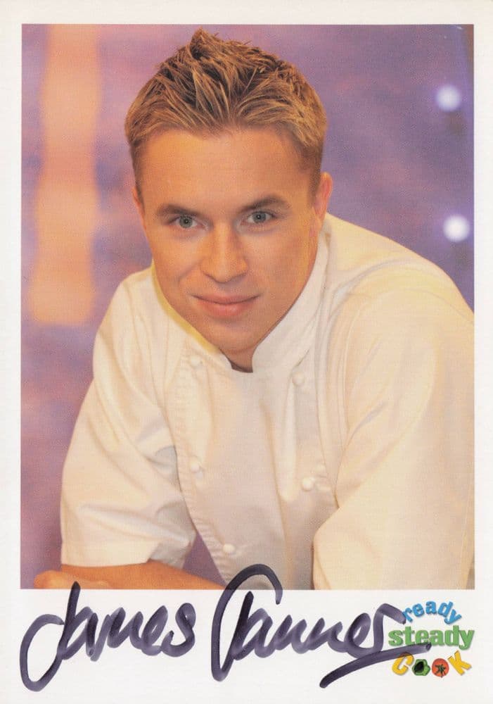 Taner Cook James Tanner Ready Steady Cook Celebrity TV Chef Hand Signed Photo