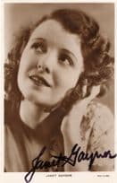 Janet Gaynor Antique Autograph Undedicated Hand Signed Photo