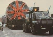 Japanese Boring Machine Drill Lorry Euro Channel Tunnel Postcard