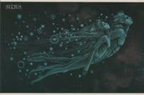 Japanese LGBT Angel Sexy Fairy Fairies Flying Glamour Painting Postcard