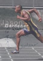 Jason Gardener British Athlete Hand Signed Photo