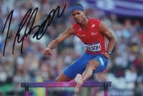 Javier Culson Puerto Rican Olympic Games Hurdles Hand Signed Photo