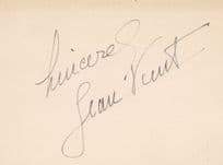 Jean Kent Antique Hand Signed Autograph Card