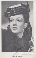 Jean Kent Vintage 1950s Printed Signed But Hand Appearance Photo