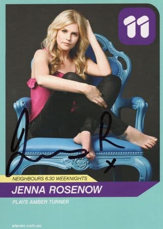 Jenna Rosenow as Amber Turner Neighbours Hand Signed Cast Card Photo