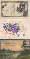 Jersey 3x Antique Old Beautiful Greeting Postcard s