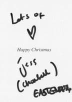 Jessica Plummer Chantelle Atkins BBC Eastenders Hand Signed Christmas Card