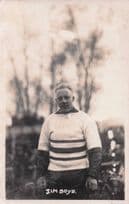 Jim Boyd 1950s Oxford Speedway Driver Real Photo Old Postcard