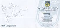 Jim Smith Oxford United Manager Hand Signed Football Stadium Slip