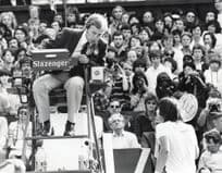 Jimmy Connors Argument Umpire Wimbledon Tennis Large Press Photo