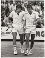 Jimmy Connors & Case Doubles Tennis 1979 Large Press Photo